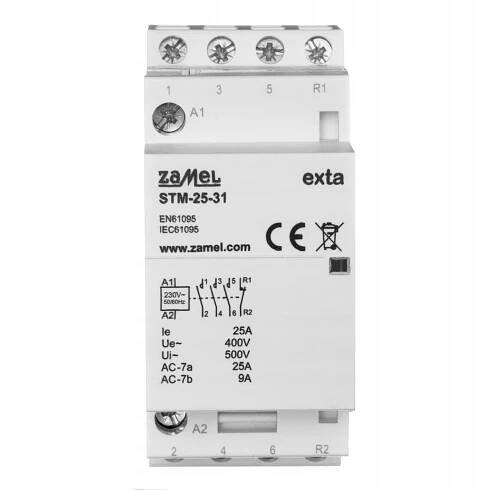 Modulární stykač 25A 3xNO 1xNC 230V STM-25-31
