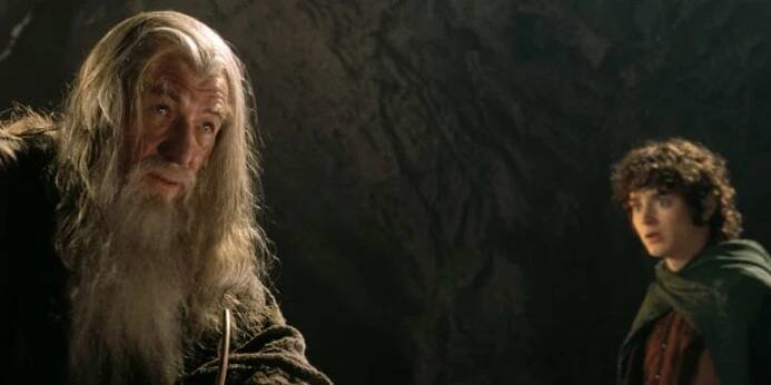 Gandalf a Frodo z filmové trilogie Pán prstenů