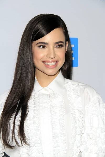 Sofia Carson's Sleek Side Bangs