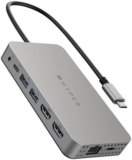 HYPER M1 MacBook 10 In 1 4K Dual HDMI USB C Hub User Guide