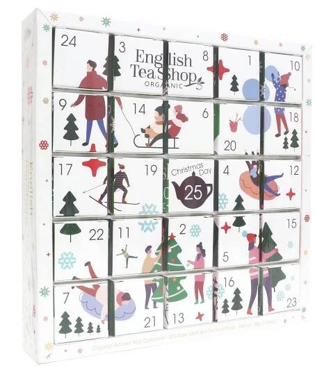 BiOOO.cz - English Tea Shop Bílý adventní kalendář Puzzle 50 g, 25 ks