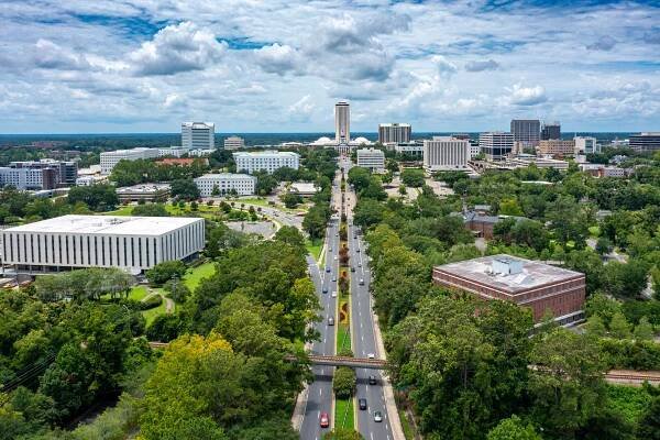 Tallahassee, Florida Aerial stock fotka