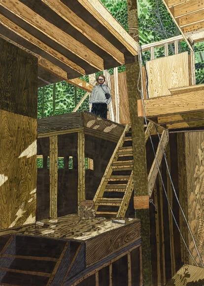 Young Jeremy, 1966, 2019, gouache, ink and colored pencil on paper, 25 7/8 x 18 1/8 inches; 65.72 x 46.03 cm 