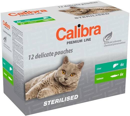 Calibra Premium Line kapsičky pro kastrované kočky (12×100 g)