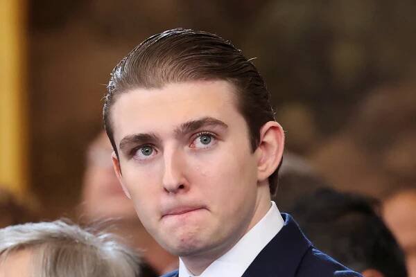 Barron Trump at the inauguration on Jan. 20
