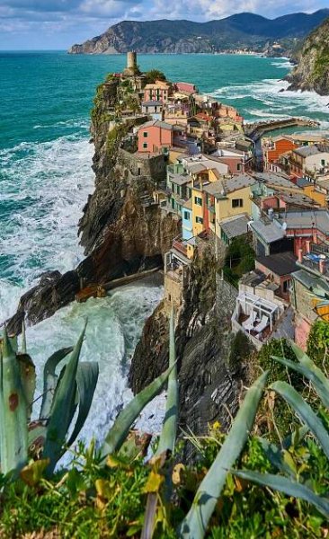 Základová fotografie na téma architektura, azurové moře, barevné domy, cestování, cestovní ruch, cíl cesty, cinque terre