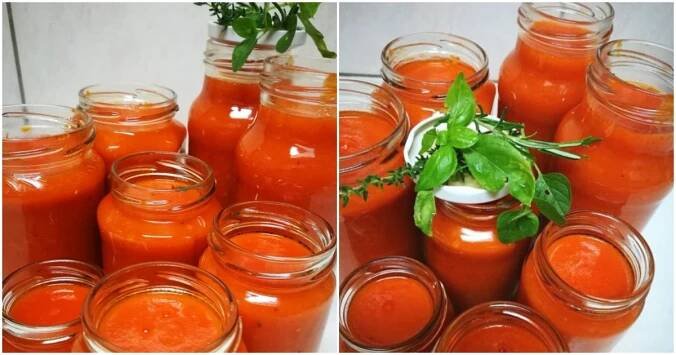 Ta nejlepší rajčatová omáčka, jakou jste kdy dělali: Používáme ji na špagety, pizzu nebo do závinů. Zavařená vydrží min. 1 rok!