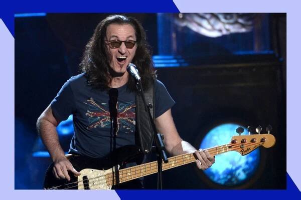 Geddy Lee shreds onstage.