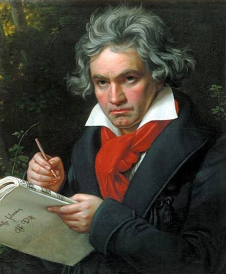 Ludwig van Beethoven: *16. nebo 17.12.1770 – †26.3.1827, německý skladatel