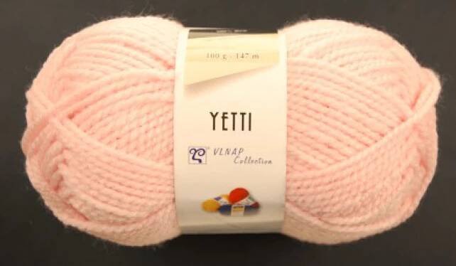 příze Yetti 52070 světle růžová