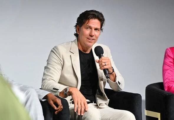 LOS ANGELES, CALIFORNIA - JUNE 22: Michael Trucco speaks onstage at the "Average Joe" screening during House of BET - Day 1 at Goya Studios on June 22, 2023 in Los Angeles, California. (Photo by Paras Griffin/Getty Images for BET)