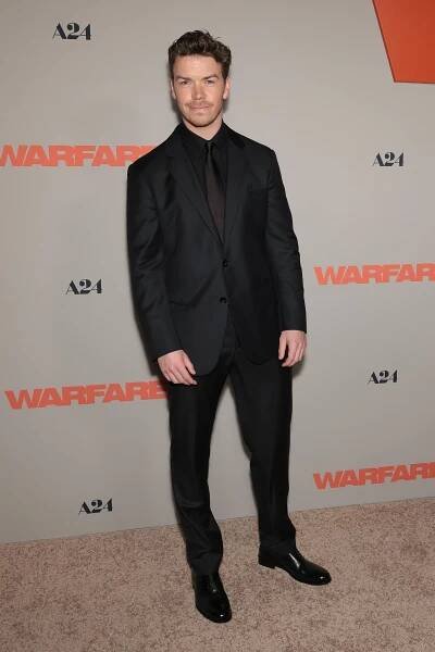 Will Poulter at an event for Warfare (2025)