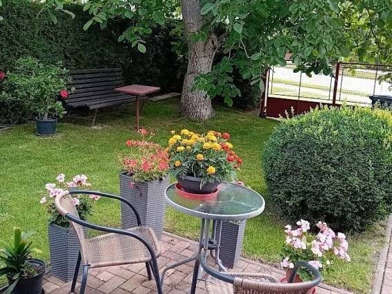 posezení před domem - pronájem chalupy Chlum u Třeboně - foto 12