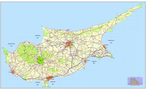Maps of Cyprus | Collection of maps of Cyprus | Asia | Mapsland | Maps of the World