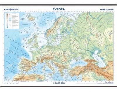 Kartografie PRAHA, a. s. Evropa – reliéf a povrch – školní nástěnná mapa od 1 299 Kč - Heureka.cz