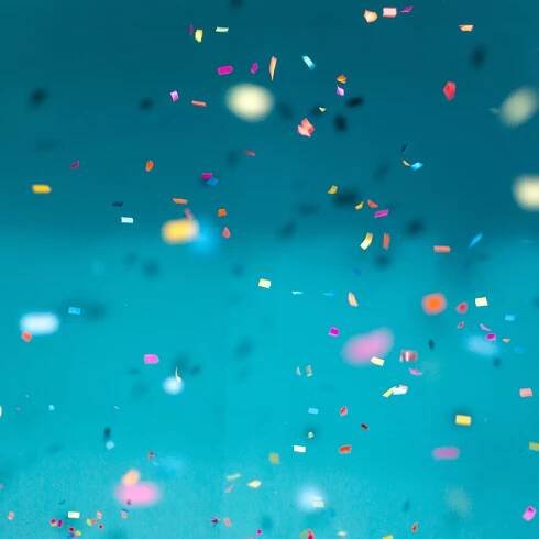 Colourful confetti