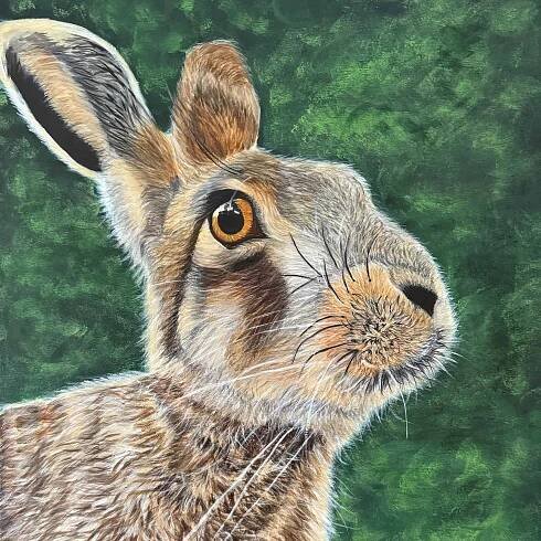 Hare Original art by Irish artist Eszter Hatala