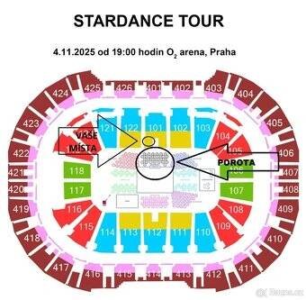 💃 StarDance Tour Praha, 4 řada v sektoru 101  - 3