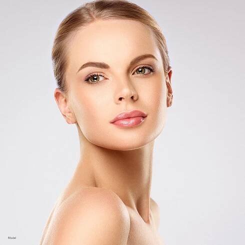 Woman with sharp jaw