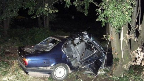 Smrtelná nehoda u Benešova: Řidič spadl do rokle a zabil se o strom