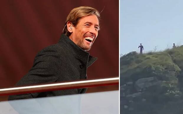 Peter Crouch jokes he was on 'family holiday' in Brazil after '10ft-tall alien' video goes viral