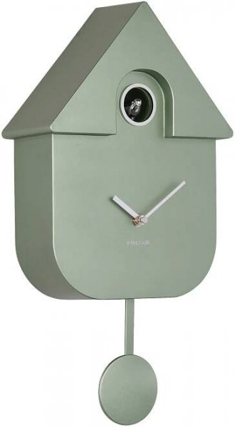 Kukačkové hodiny Karlsson Modern Cuckoo Metallic KA5867GR vícebarevná AA00