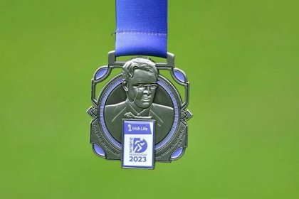 A medal with the likeness of William Butler Yeats. 