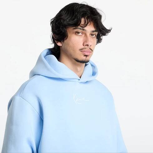Mikiny Karl Kani Small Signature Essential Os Hoodie Light Blue
