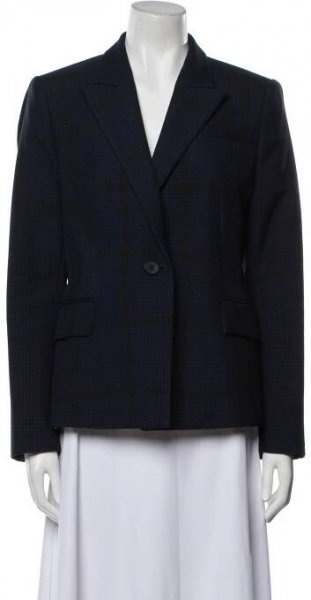 Judith & Charles Plaid Print Blazer