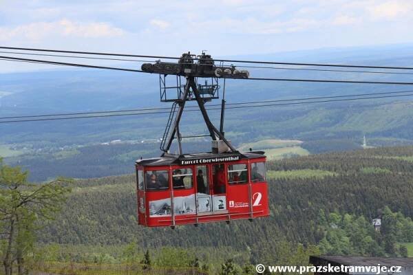 Pohlednice od visuté lanová dráhy na Fichtelberg