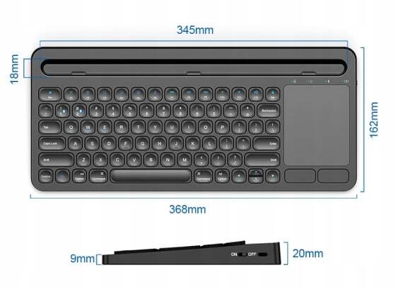 BLUETOOTH BEZDRÁTOVÁ KLÁVESNICE TOUCHPAD Kód výrobce BK281