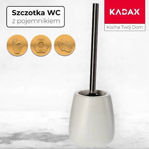 WC KARTÁČ BÍLÝ TOALETNÍ DO KOUPELNY, KERAMICKÝ, VOLNĚ STOJÍCÍ Značka Kadax