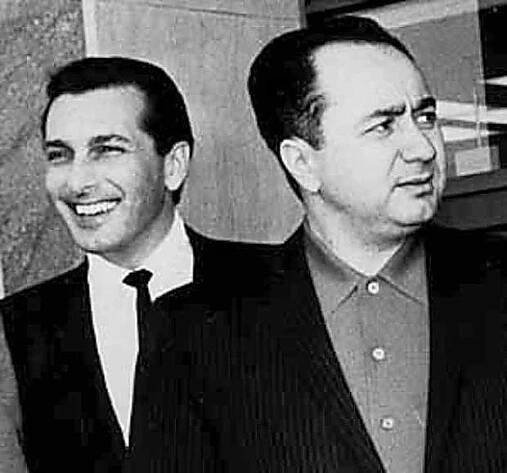 Joe Conforte, right, with George Perry in December 1967.