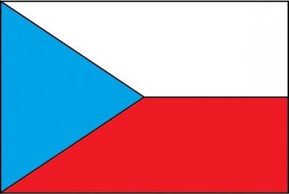 Obrázek, online omalovánka pro malé děti k vybarvení Česká vlajka, Různé