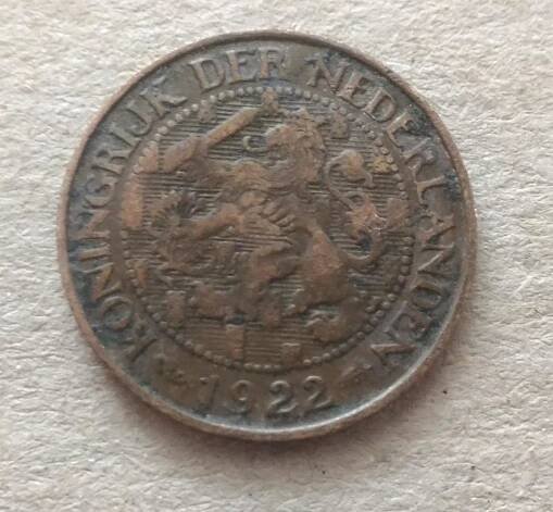 mince Nizozemí 1922 - 1 Cent - R!!!