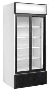 TEFCOLD FSC 891 S - Bílá chladicí vitrína s prosklenými posuvnými dveřmi (462 l)