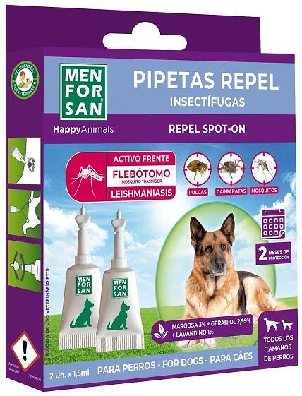Menforsan Antiparazitní pipety proti blechám a klíšťatům pro psy 2 x 1,5 ml