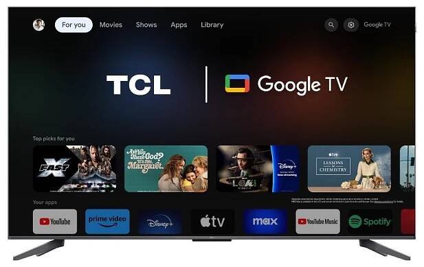 QLED televize TCL 55T7B 55" 4K UHD HDR Pro Google TV Barva černá