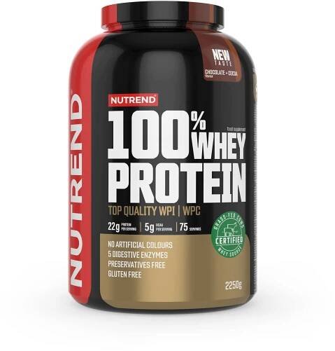 Nutrend 100% WHEY PROTEIN 2250 G JAHODA