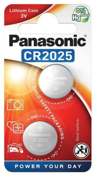 Lithiová baterie Panasonic CR2025 3V 2ks Blistr