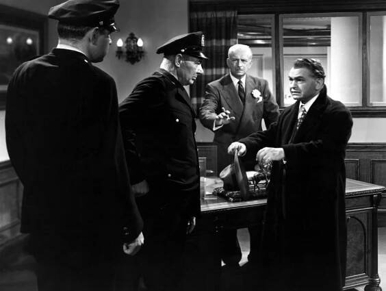 SCARLET STREET, Matt Willis, Russell Hicks, Edward G. Robinson, 1945