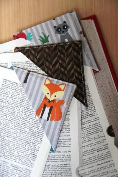 Quick Fabric Corner Bookmarks