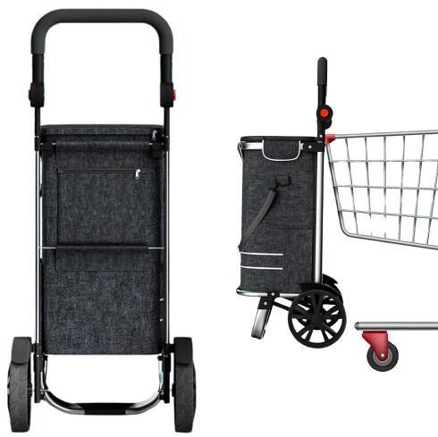Nákupní taška na kolečkách EASY, 50l, černá Náhled obrázku produktu 6