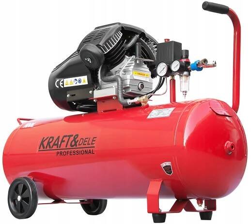Olejový kompresor Kraft&Dele KD1480 100 L 8 bar 2 písty 230 V Váha výrobku včetně jednotkového obalu 75 kg