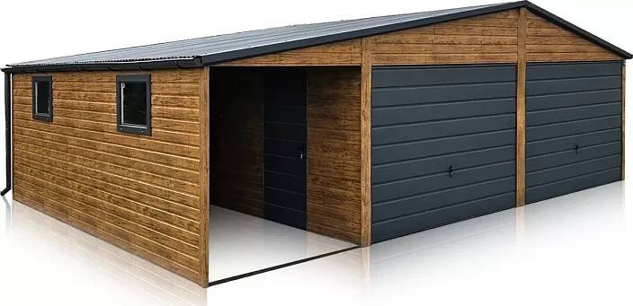 Dvougaráž 8 x 6 m s přístřešekem