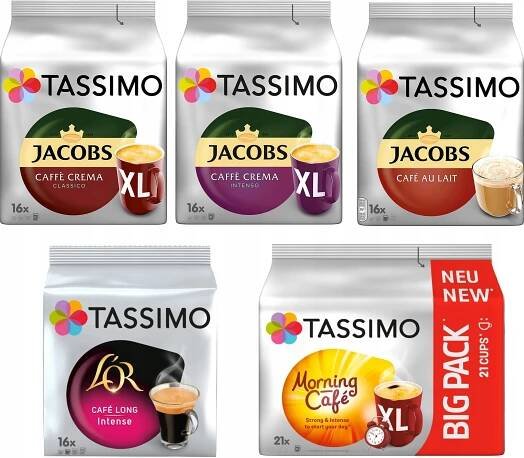 Kapsle TASSIMO Jacobs Sada CREMA XL 85ks