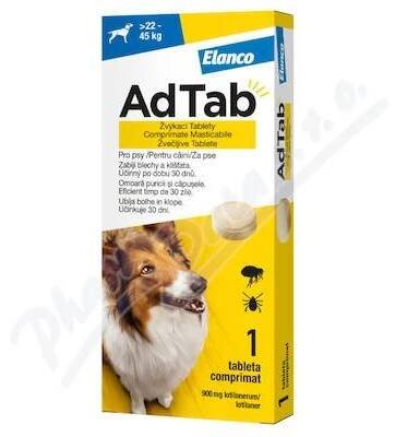 AdTab 900mg žvýkací tablety pro psy >22-45kg 1ks