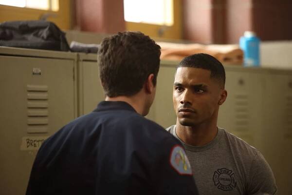 Rome Flynn as Derrick Gibson in Chicago Fire, 2024