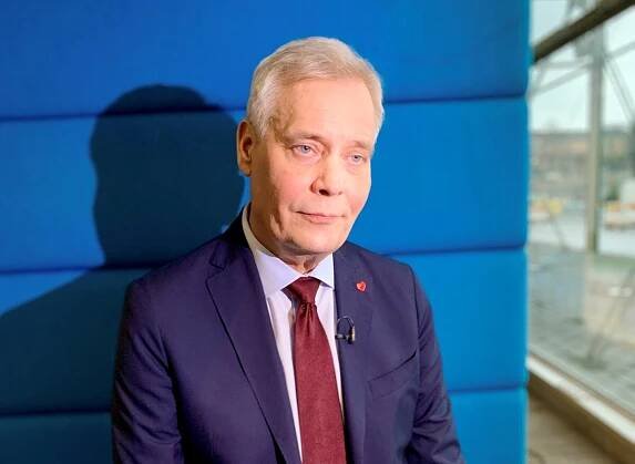 FILE PHOTO: Social Democratic Party leader Antti Rinne listens during an interview in Helsinki