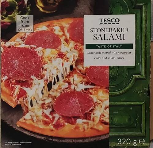 Stonebaked Pizza Salami Tesco